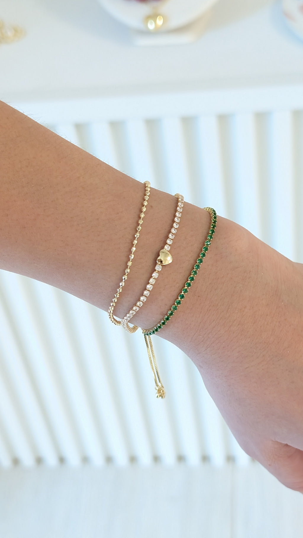 Pulsera circón verde