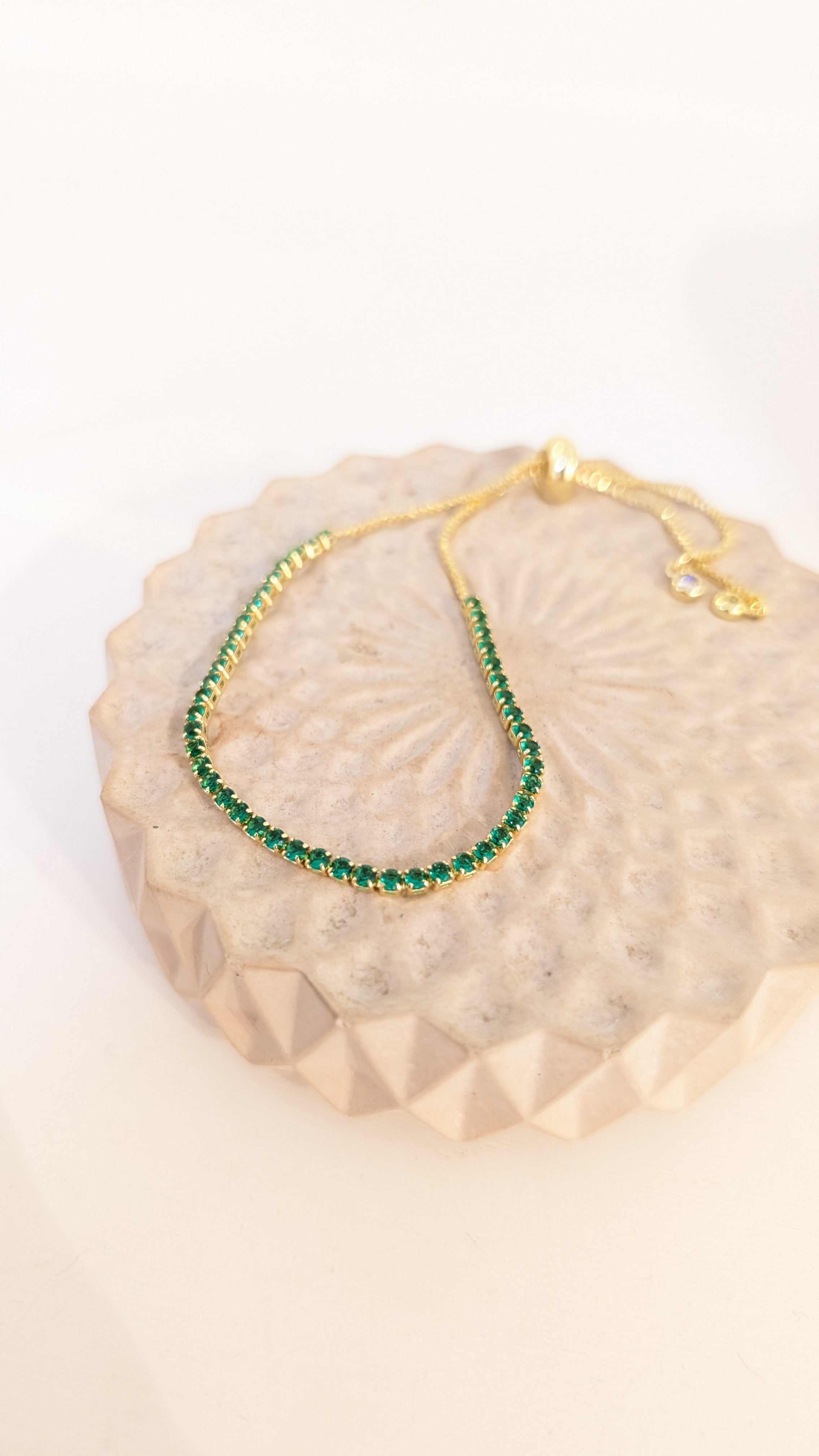 Pulsera circón verde
